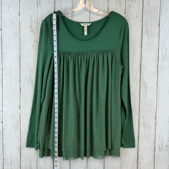 Matilda Jane Green Clairvoyant Stretchy Knit Long Sleeve Tunic Top Size Small - Picture 12 of 13